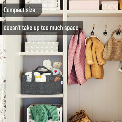 Mr. Pen- Baby Diaper Caddy Organizer, Charcoal Gray | Nursery Storage Bin and Car Organizer for Diapers and Baby Wipes - Image 5