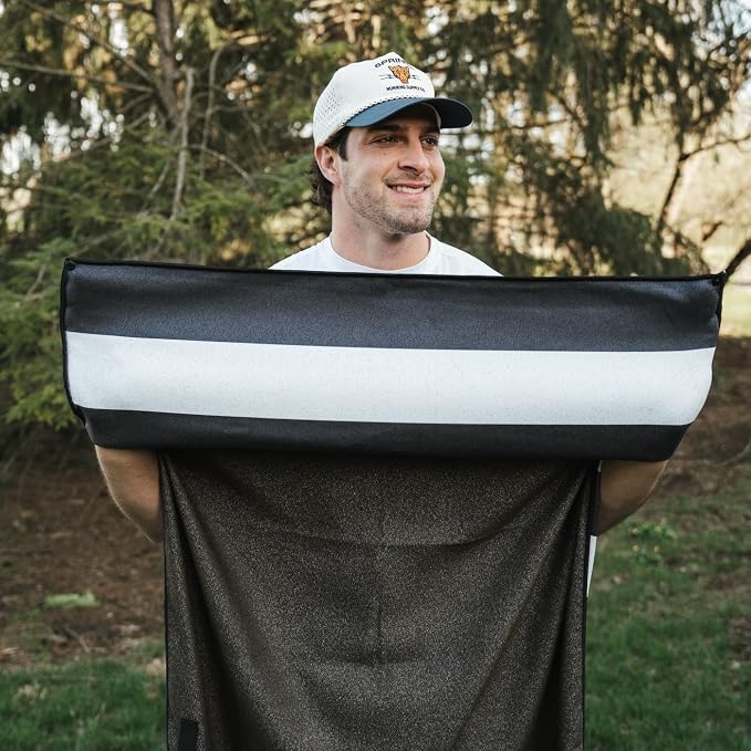Sprints Athletic Running Towel, Full-Sized, Car Seat Cover - Performance Microfiber (Midnight Boardwalk Stripe) - Image 8