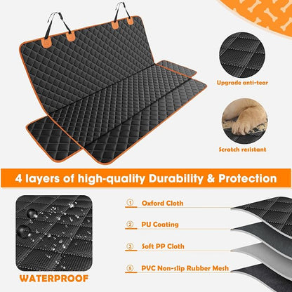 MIXJOY Truck Back Seat Cover for Dogs, Waterproof Pet Seat Covers for Trucks, Dog Cover for Truck Back Seat, Nonslip Pet Bench Seat Cover for Ford F150 F250 F350/Chevrolet Silverado/GMC/Ram - Image 4