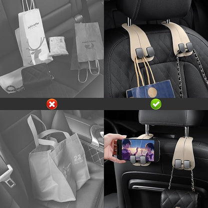 car hooks for purses and bags cute car purse hook seat headrest bag holder | car seat back storage hook,car purse hook headrest hanger women,purse holder for car,road trip essentials,car accessories - Image 9