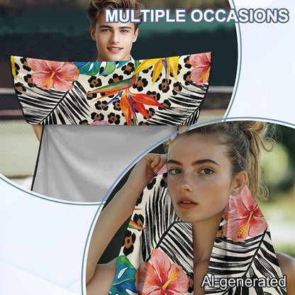 Tropical Plants Car Towel Seat Cover Breathable Non-Slip Car Seat Cover Protector Removable Automotive Accessories for Cars SUV Trucks - Image 5