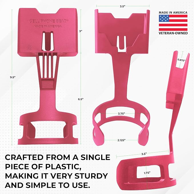 Cup Holder Phone Holder Mount for Car - Universal Adjustable Expander Cradle Hands-Free Driving - Compatible with All Smartphones Car Mount for iPhone Samsung Google Android Mobile Accessories Pink - Image 7