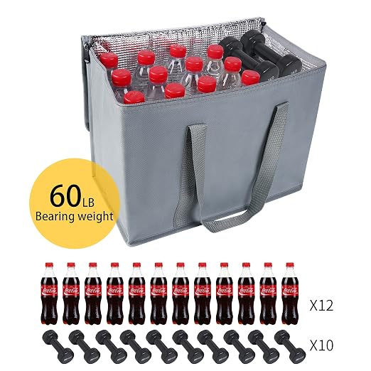 musbus 2 pk Insulated Car Organizer - Collapsible, Multi-Compartment Automotive SUV Trunk Organizer for Storage w/Adjustable Straps - Truck & Car Accessories for Women and Men Grey, gyay - Image 3