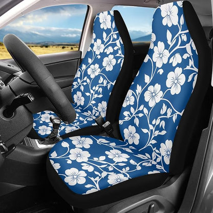 Automotive Seat Covers Flower Pattern Print Seat Cover for Front Seats Only Universal fit for Cars, SUVs, Trucks Flower Pattern Car Accessories Seat Protector - Image 2