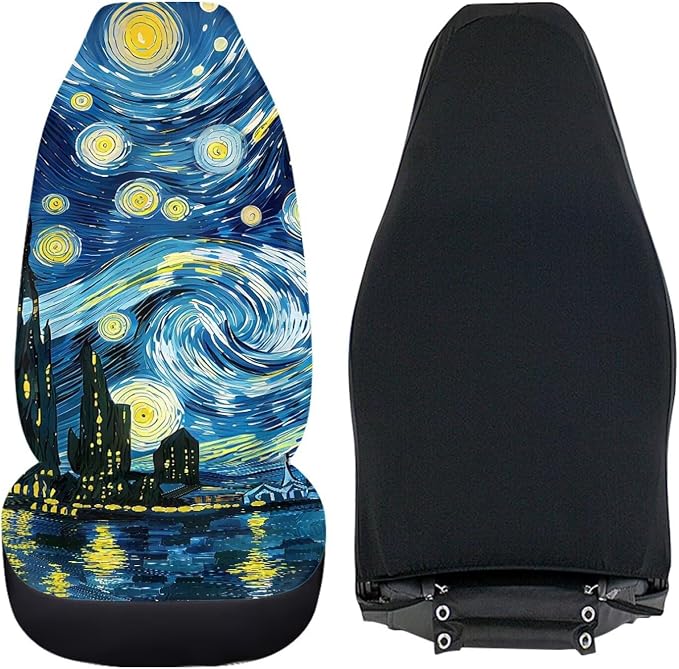 Automotive Seat Covers Starry Sky Seat Cover Front Seats Only for Women Men Universal fit for Cars, SUVs, Trucks Car Accessories Blanket Seat Protector Easy to Install - Image 4