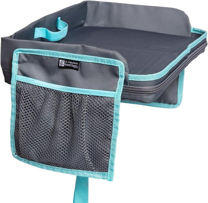 J.L. Childress 3-IN-1 Kids Car Travel Tray & Tablet Holder, Grey Teal - Image 12