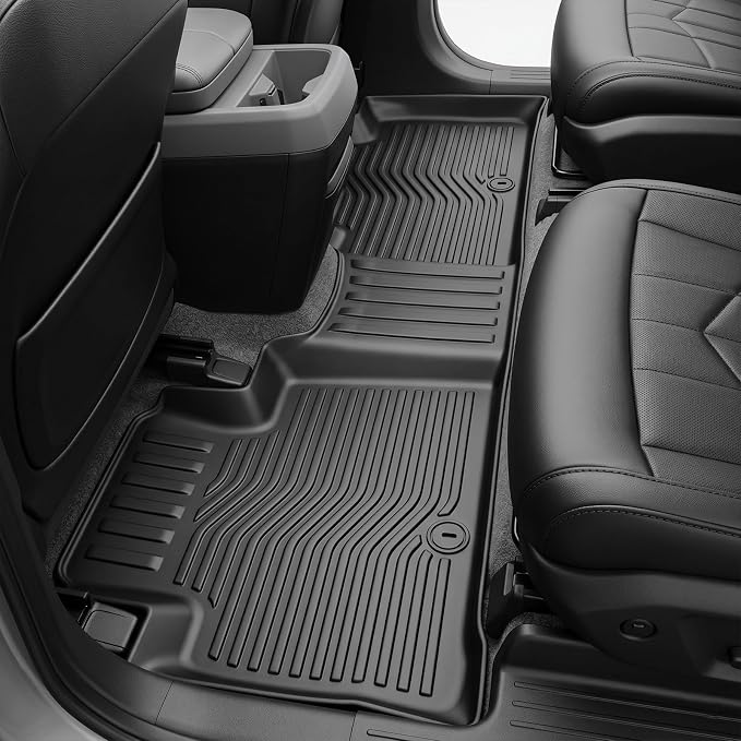 AUXKO Floor Mats Cargo Mat Backrest Mat for 2027 Kia Telluride Hybrid | High Wall,All-Weather,All Season,Odorless,Anti Slip,Rain&Salt Resistant,TPE Material,Black,Accessories,Pet Friendly - Image 6