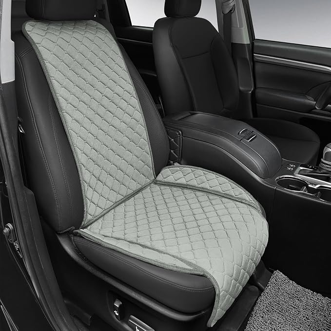 surpassme Comfortable Car Seat Covers Universal Front Seat Covers for Car Accessories, Padded Car Interior Covers for Automotive, SUV, Truck, and Van(Grey) by Surpassme