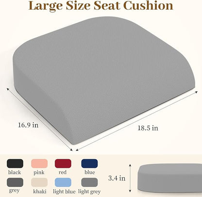 TranquilRelax XL Memory Foam Seat Cushion for Office Chair, 3.35-Inch, Light Gray - Image 2