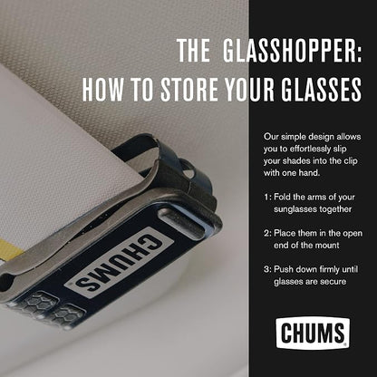 Chums Glasshopper Clip - Metal Sun Visor Glasses Holder for Vehicles - Car, Truck, or SUV Sunglasses Mount Attachment (Black) - Image 5