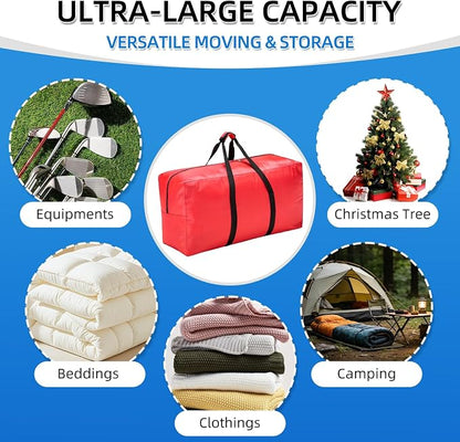 Extra Large travel duffel bag with Strong Handles, 230L Waterproof duffel bag, Durable Zippers, Extra Large Storage Totes for Space Saving and Moving Supplies, Red - Image 5