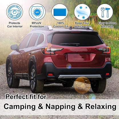 TINGLU Window Shades for Subaru Outback Wagon 2015-2019 8PCS Accessories Car Side Full Windows Cover Camping Rear Triangular Windshield Sun Shade Sun UV Rays Privacy Protection - Image 6