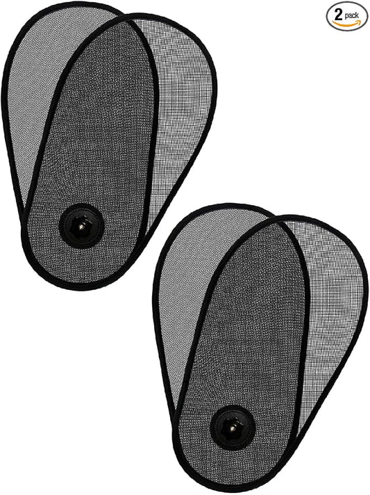 2 Pack Car Window Shades for Baby - Rotatable Sun Visor for Side Window, Fits Driver/Passenger/Rear Windows, Mesh Sun Blocker with Suction Cups by PUMHUBO