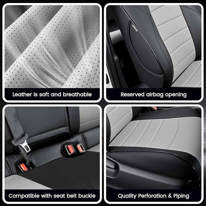 HKZ Customized Special seat Cover for Toyota Corolla (Black+Grey, 2020-2022 Corolla XSE) - Image 8