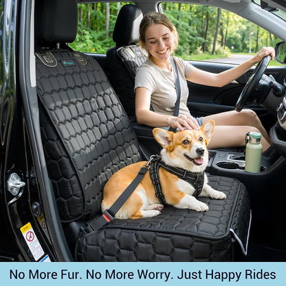 Meginc 2-Pack Front Seat Covers for Dogs, Waterproof Car Seat Protectors | 600D Oxford dog car seat covers with side flaps; non-slip, scratch-resistant captain chair covers for cars, SUVs and trucks - Image 6