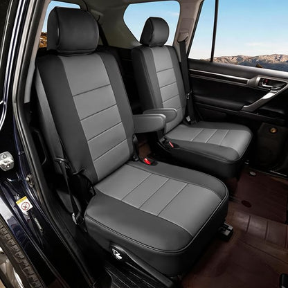 Ranaya Custom Fit Lexus Seat Covers for Lexus GX460 2012–2023 | for Base,Premium,Luxury,6-Passenger Full Set,(2nd Row Captain Chairs),Waterproof Leatherette, Pet & Kid Friendly,Black&Grey - Image 2