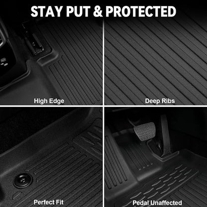 Floor Mats for 2023-2026 Lexus RX350/RX350H/RX500H Accessories | Full-Coverage Mats Set with Integrated Cargo Liner & Backrest Mat, Odorless & Durable, All-Weather Protection, 3D Laser Fit - Image 4