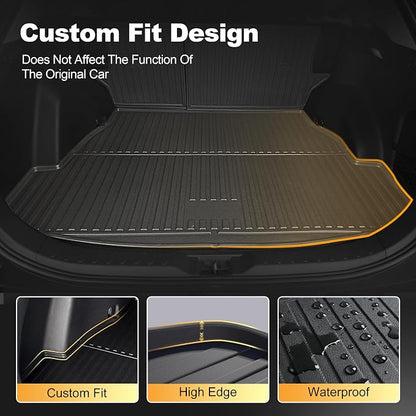 AOMSAZTO Floor Mats for Toyota Rav4 2019-2025 Hybrid & Venza 2021-2025 | Custom Fit Floor Liners & Cargo Liner with Seatback Mat All-weather Easy to Clean Heavy Duty Waterproof Trunk Mat - Image 3