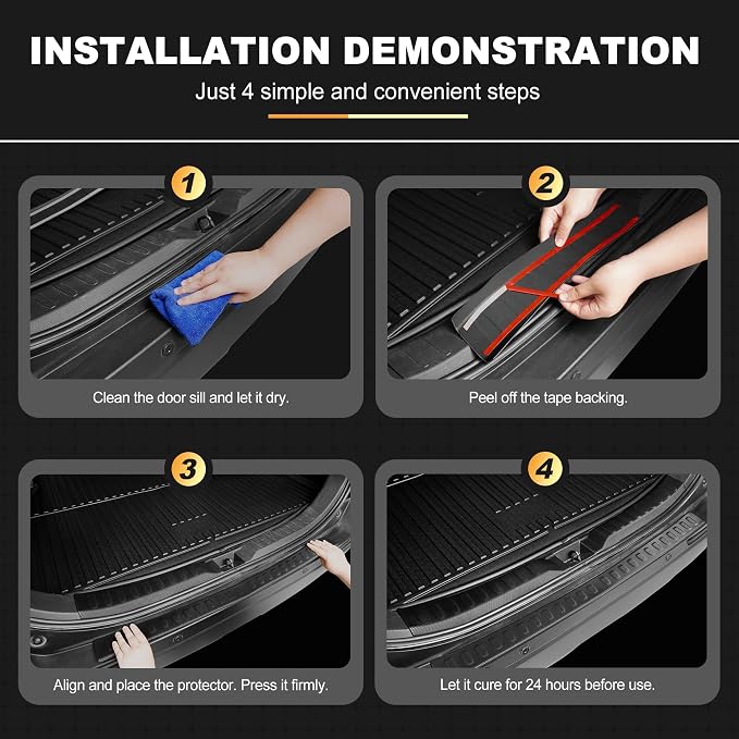 AOMSAZTO Cargo Liner for Toyota RAV4 Hybrid 2026 W/O Subwoofer (NO PHEV) | Door Sill Protector & Seat Back Mats & Cargo Mat All Weather Custom Fit Trunk Mat Door Sill Guard Full Interior Protection - Image 8