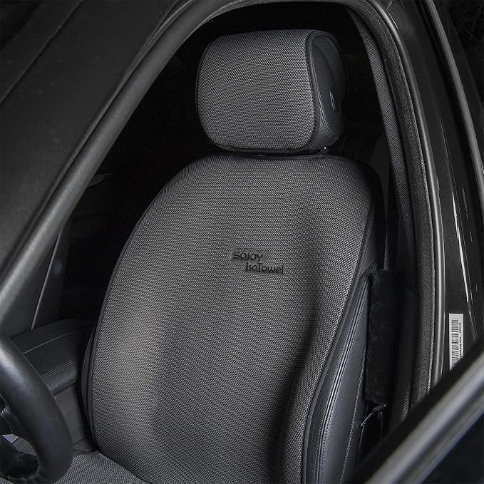 Car Seat Cover Towel - Sweat-Proof Microfiber Seat Protector for Gym Workout & Beach - Quick Dry Non-Slip Universal Fit Front Seat Towel Cover with Headrest Cover (Black) - Image 8
