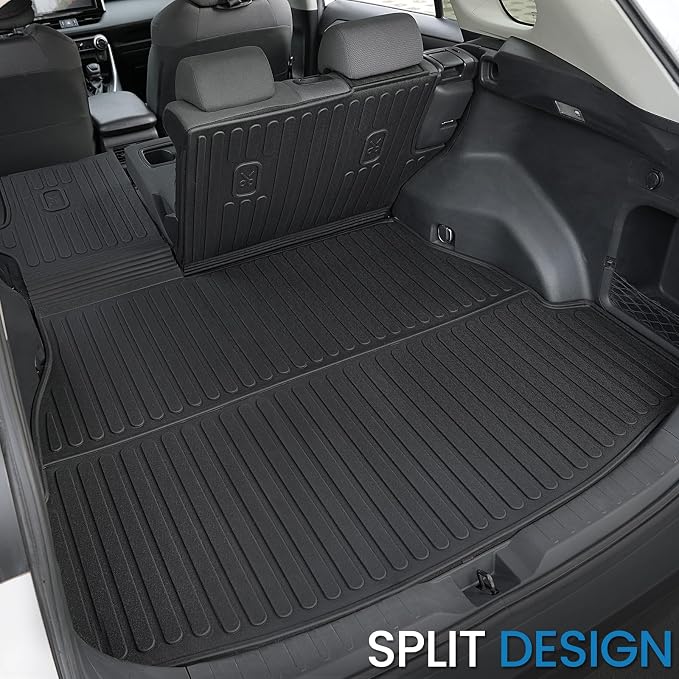 Cargo Mat for Toyota RAV4 2019-2025 Hybrid & Gas Accessories | One-Piece Cargo Liner & Rear Seat Back Protector, All Weather TPE, Non Slip & Odorless & Scratch Proof, Quick Clean - Image 2