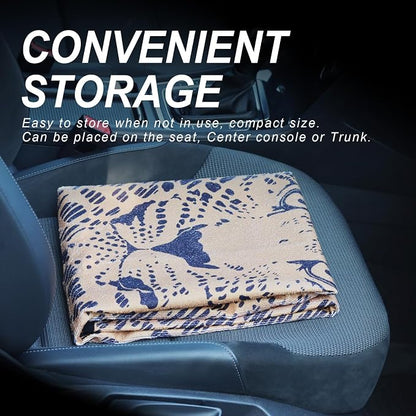 Sweat Towel Car Seat Cover Protector Front Seats for Gym Workout, Running, Swimming, Beach and Hiking, Waterproof Universal Seat Cover for Car, Trucks, Van & SUV (1, Leopard Head, Front) - Image 5