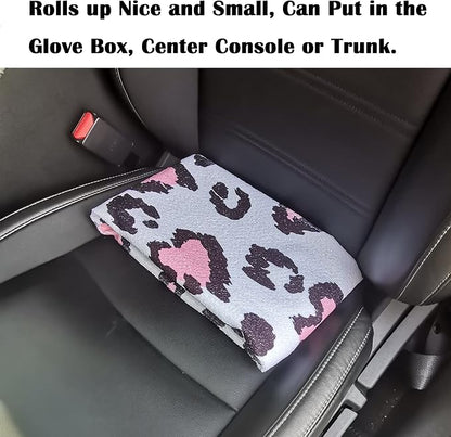 Car Seat Cover Protector Front Seats,for Gym Workout,Running,Swimming,Beach and Hiking,Waterproof Sweat Towel Bucket Seat Covers for Cars SUV Trucks (Leopard Print, 2Pcs) - Image 7