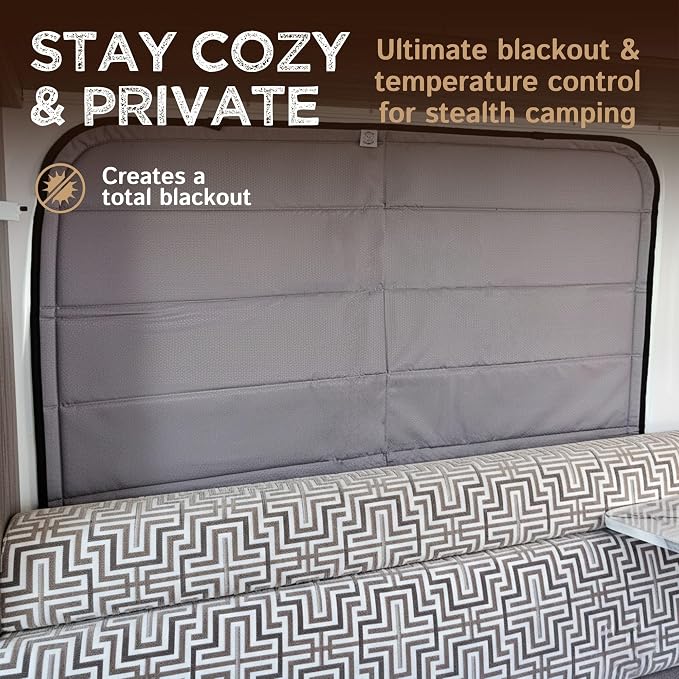 Living in a Bubble Insulated Blackout Rear Left Side Window Cover for Mercedes Sprinter Van Year 2007-2026 170" Length LWB & XLWB, NCV3 & VS30 (Bare Metal Frame) - Image 2