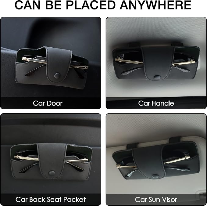 Sunglass Holder for Car Visor Glasses Case Non-Slip Clip Universal for Sunglasses Eyeglasses Car Interior Accessory - Image 4