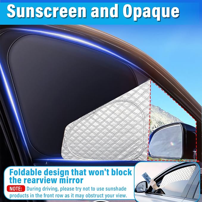 KMF 8pcs Thicken Full Sun Shades for Mazda CX-5 Accessories 2017-2025, Car Window Covers Sunshade for Windshield Side Rear, UV Block and Privacy Blackout for Car Camping Outdoor - Image 8