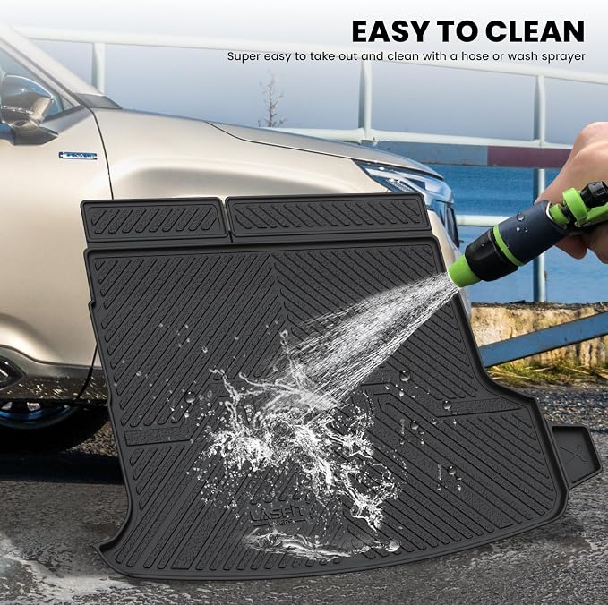 LASFIT Cargo Mat for Subaru Forester 2025-2026 (Only Hybrid) | All Weather TPE Custom Fit Easy Clean Durable Cargo Tray Liner Trunk Mat & Backrest Mats Accessories, Black - Image 8
