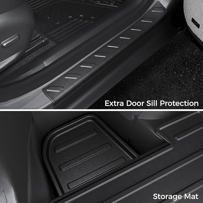 Floor Mats for 2024-2026 Chevy Trax/Buick Envista Accessories | Full-Coverage Set with Integrated Cargo Liner & Backrest Protector, Odorless & Durable, All-Weather Protection, 3D Laser Fit - Image 7