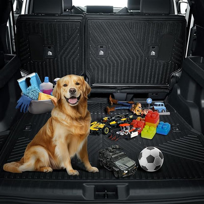 LASFIT Cargo Mat for Toyota 4Runner 2025-2026 (Only Fit 5-Seats & Gas) | All Weather Custom Fit Anti-Slip Pet Friendly Easy Clean TPE Trunk & Backrest Mats for 6th Gen 4Runner, Black - Image 9