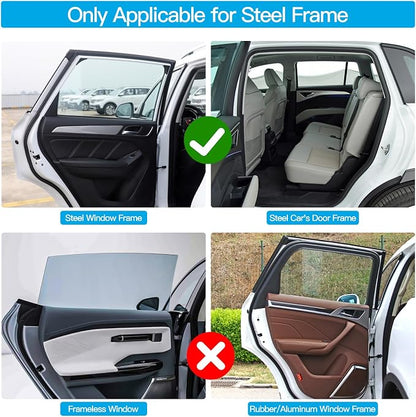 XCBYT Magnetic Car Side Window Covers, 4 Pack | 100% Blackout, Privacy, 99% UV Block, Magnetic mounting, Universal fit - Image 7