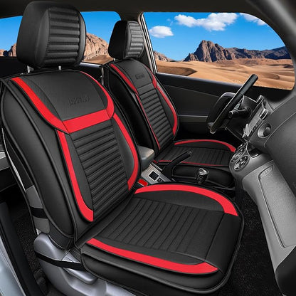 Car Seat Covers Full Set, Faux Nappa Leather, for Sedans and SUVs | Full Set, Waterproof, Airbag Compatible by LingvidoSeatCover