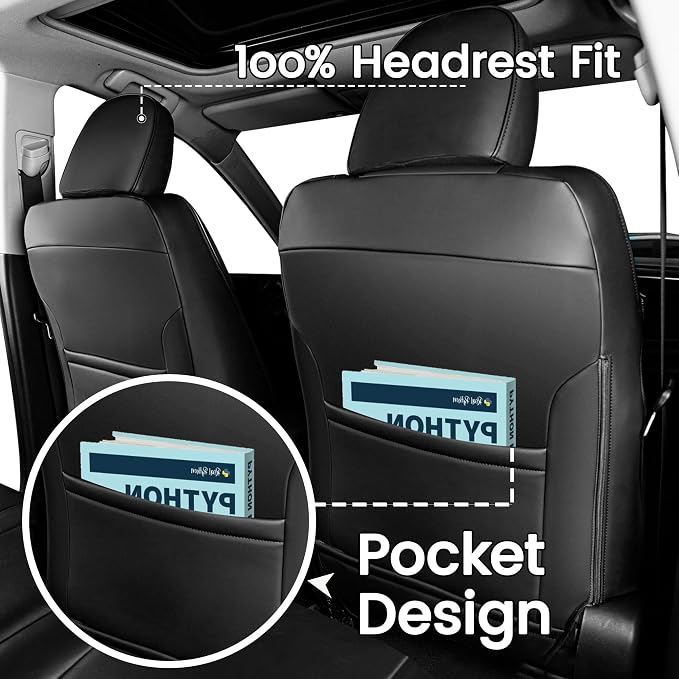 HKZ Customized Special seat Cover for Toyota Corolla (Black+Grey, 2014-2019 Corolla S SE XSE Sedan) - Image 4