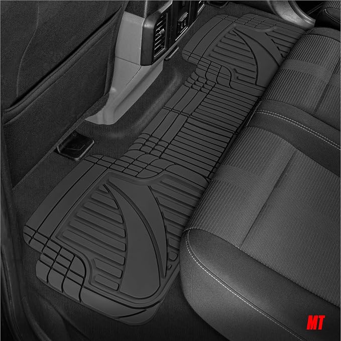 Motor Trend FlexTough Advanced Heavy Duty Black Rubber Car Floor Mats & Cargo Liner for SUV & Car Full Set - Universal Trim to Fit All Weather Automotive Floor Mat & Cargo Liners for SUV, Car, & Van - Image 9