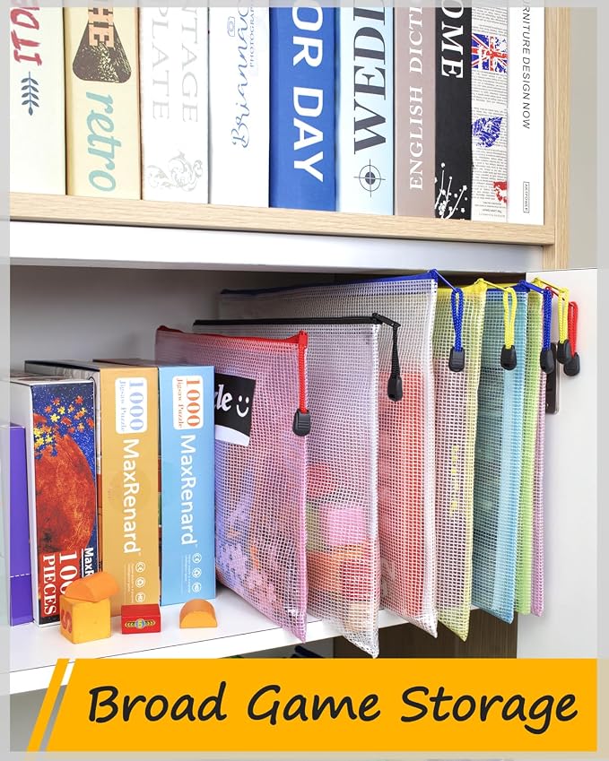 SUNEE Plastic Mesh Zipper Pouch 4.6x9.2 in (8 Colors, 24 Packs), Small Water-Resistant Zip Bag for School Office Supplies, Pencil Organizing Storage - Image 5