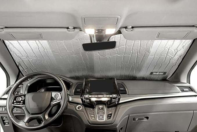 YelloPro Custom Fit Front Windshield Sunshade for 2018 2019 2020 2021 2022 2023 2024 2025 2026 Honda Odyssey Minivan, UV Reflector Sun Protection Accessories - Image 3