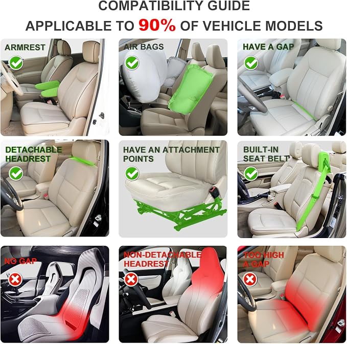 BOPUOVRE Linen Front Car Seat Covers Breathable Fabric | Car Seat Protector Universal Fit Cars Vans SUVs Trucks 2 Units Gray - Image 7