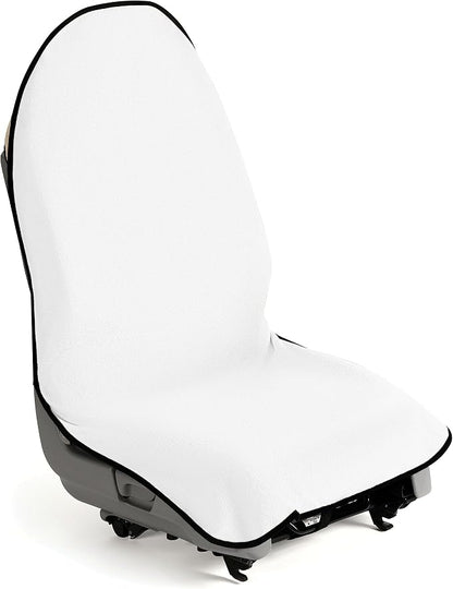 lebogner Waterproof Sweating Car Seat Cover for Post Gym Workout, Running, Swimming, Beach and Hiking, Universal Fit Anti-Slip Bucket Seat Protector for Cars, SUVs and Trucks, Machine Washable, White by lebogner