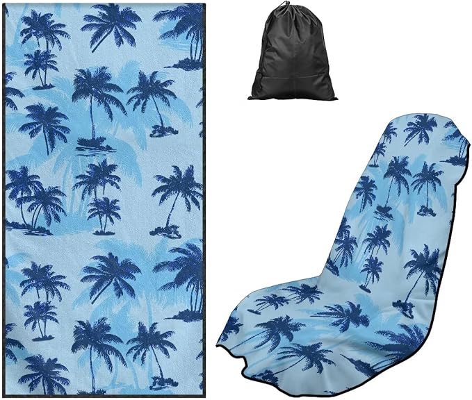 Palm Tree Car Towel Seat Cover Soft Comfort Car Seat Cover Protector 1 Piece Easy to Installation Universal Fit for SUV Van Truck Sedan by Aplkyhs