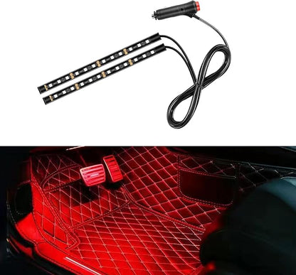 Car LED Strip Light, 24 LED 12V Cigarette Lighter Port, Red | RGB Neon Auto Interior Atmosphere Lights, Under Dash Ambient Night Light, Universal Decorative Lamp Accessory for Car Truck by Unknown