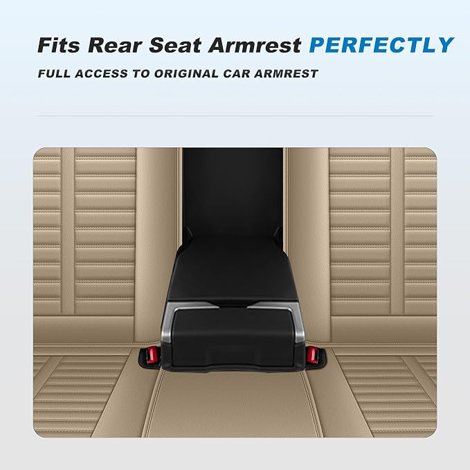 Fit for Lexus RX 350 Seat Covers 2007-2026 Full Set | Faux Leather Waterproof Car Seat Covers, Airbag Compatible with Lumbar Support Anti-Slip Design, 5 Seater Beige - Image 8