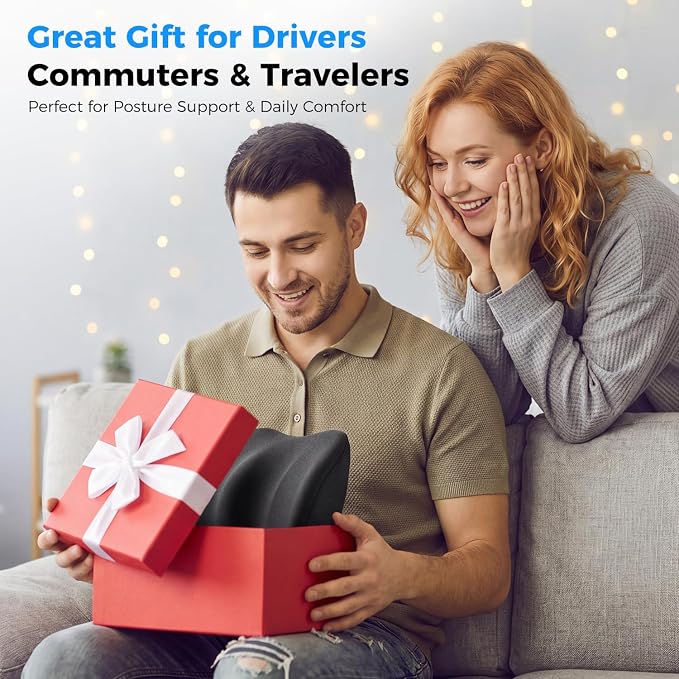 Lumbar Support Pillow for Car, Memory Foam Back Cushion for Lower Back Pain Relief, Ergonomic Car Seat Support with Breathable Airflow Channels for Driving, Office Chair, Wheelchair - Image 7