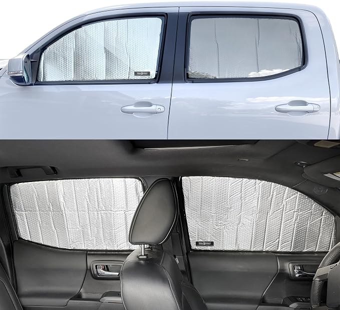 Rear Side 2nd Row Sunshade (2PCS) Custom for 2009-2014 Ford F-150 Super Cab | Pickup Truck - 2Dr, Super Cab | UV Reflector Sun Protector Privacy Multi-Layer Insulated Blockout Accessories [Made in USA] - Image 8