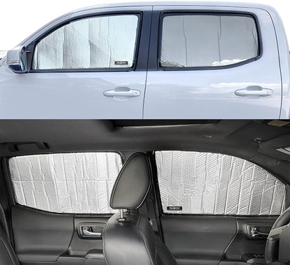 Front Side Sunshade (2PCS) Custom Fit for 2023-2026 Ford F-250 F-350 F-450 | Super Duty Pickup - All Cabs | UV Reflector Sun Protector Privacy Multi-Layer Insulated Blockout Accessories [Made in USA] - Image 8