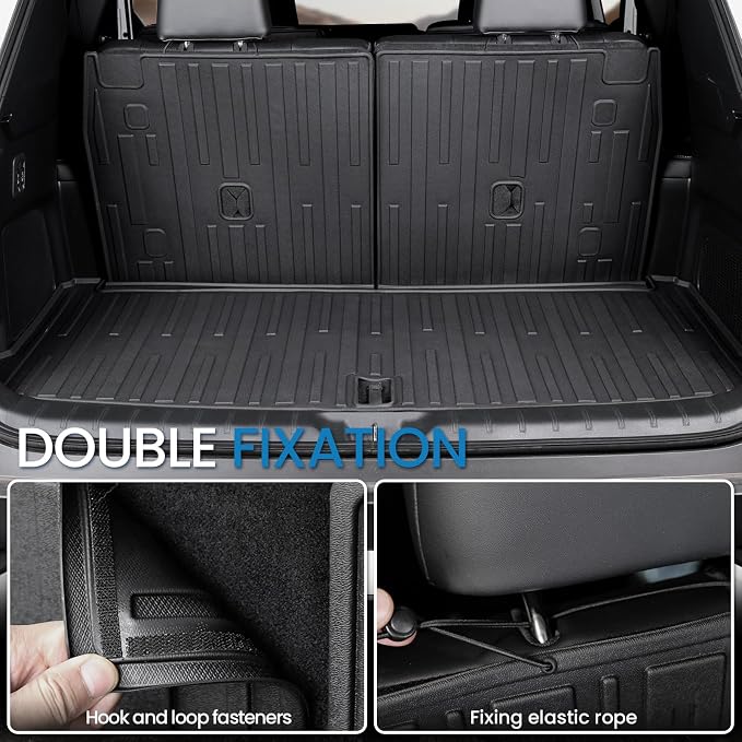 Cargo Mat for Lexus TX 350/500h/550h+ 2024-2026 w/Subwoofer | One-Piece Cargo Liner & Rear Seat Back Protector, All Weather TPE, Non Slip & Odorless & Scratch Proof, TX350 Accessories - Image 4