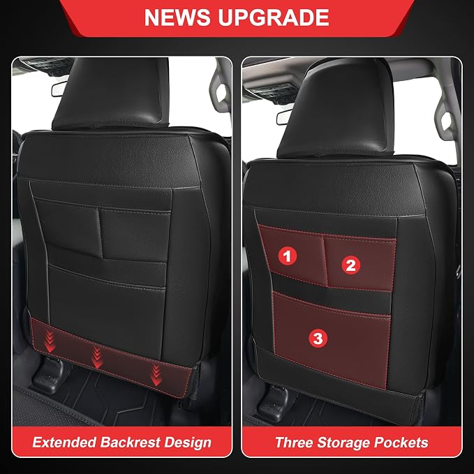 TTX LIGHTING Custom Fit Seat Covers for Buick Envision 2021-2026 | Original Seat Pattern Interior Protection Waterproof Faux Leather Full Set for 5 Seats Airbag Compatible - Image 3