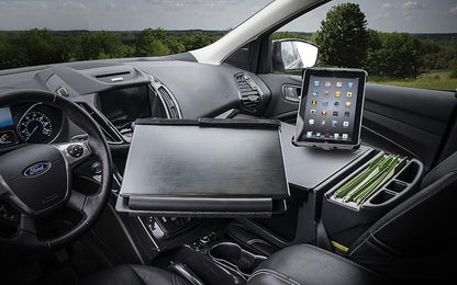 AutoExec Reach Desk Front Seat Car Desk and Portable Workstation with Tablet Mount and Phone Vent Clip, Black - Image 6